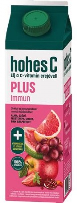 Gyümölcslé, 100%, 1l, HOHES C "Plus Immun", vegyes gyümölcslé