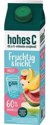 Gyümölcslé, 60%, 1l, HOHES C "Fruchtig&Leicht", multivitamin