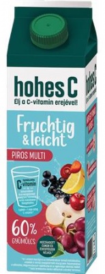 Gyümölcslé, 60%, 1l, HOHES C "Fruchtig&Leicht", piros multivitamin