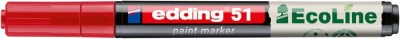 Lakkmarker, 1-2 mm, EDDING "51", piros