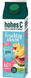 Gyümölcslé, 60%, 1l, HOHES C "Fruchtig&Leicht", multivitamin