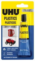 Ragasztó, univerzális, 30 g, UHU "Plastic"